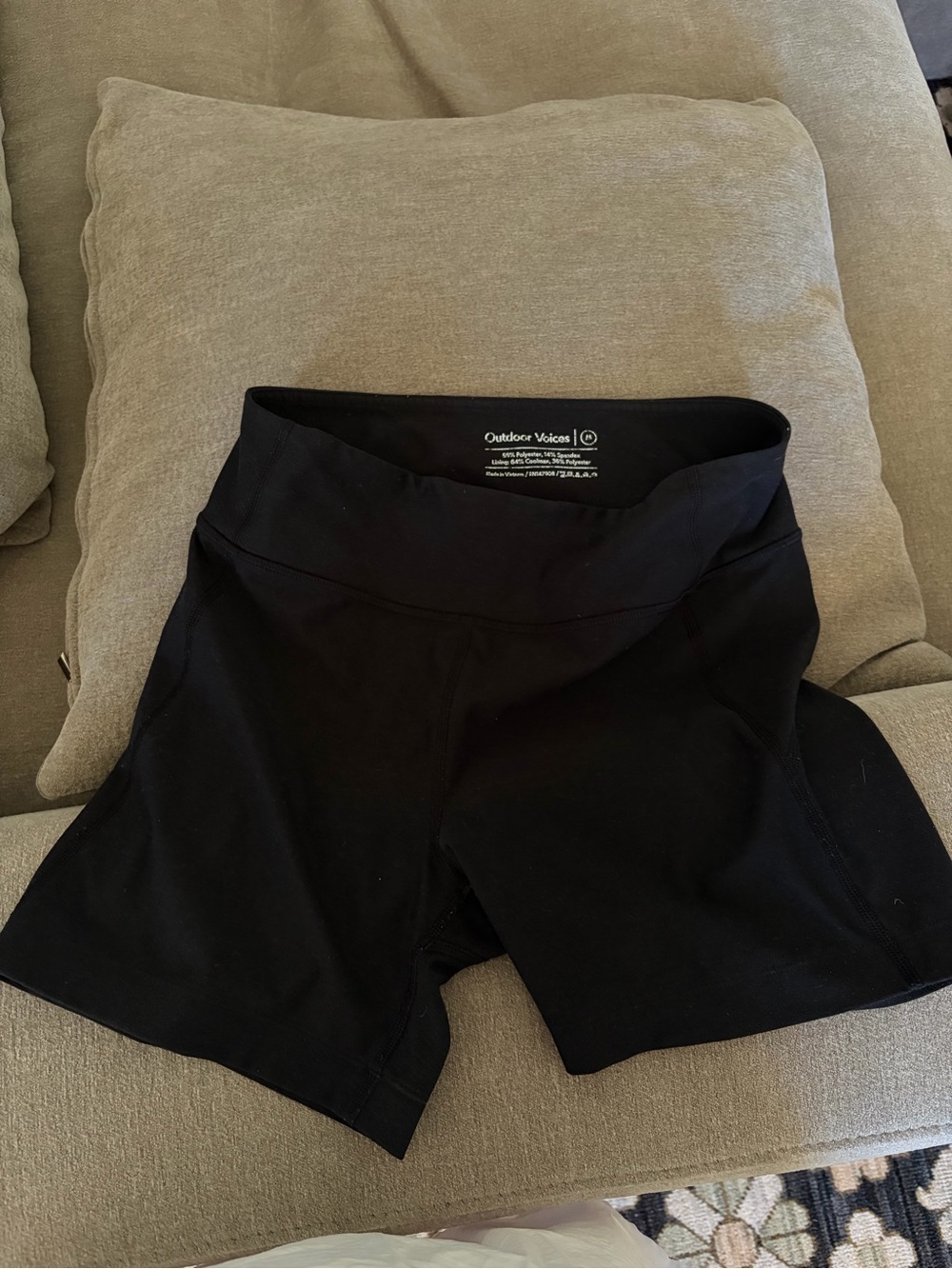 Outdoor Voices Black Women's Bike Shorts